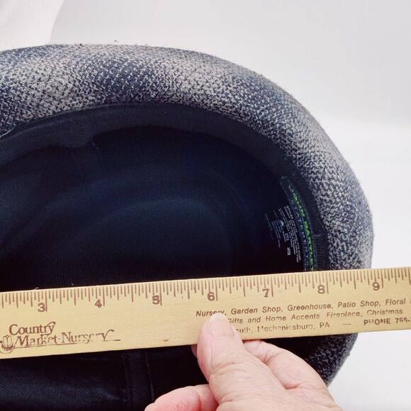 John Bartlett Statements Gray Plaid Fedora One Size Fits Most - Picture 8 of 11